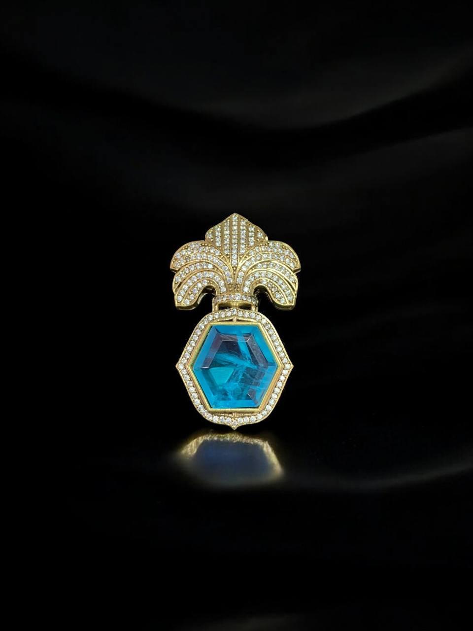 Azure Royale Blue Brooch