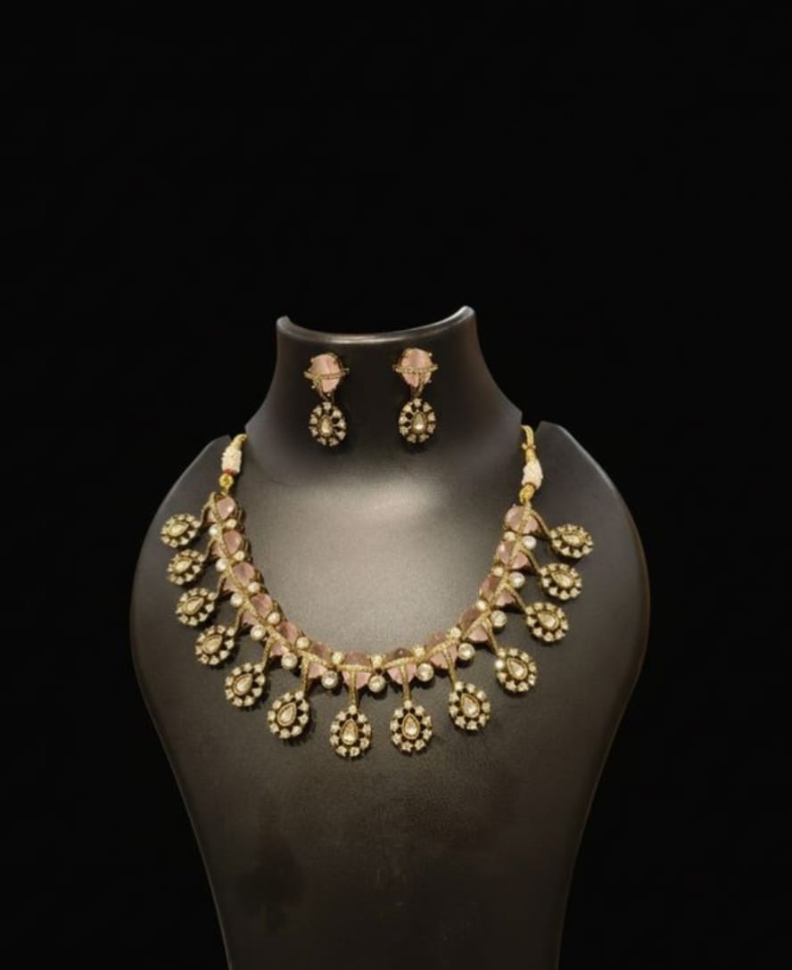 Pink Luxe Drop Necklace Set