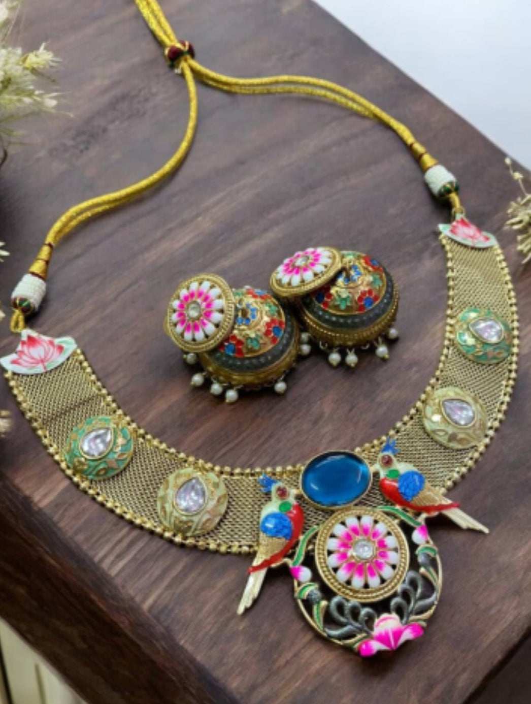 The Vrindavan Garden Necklace Set