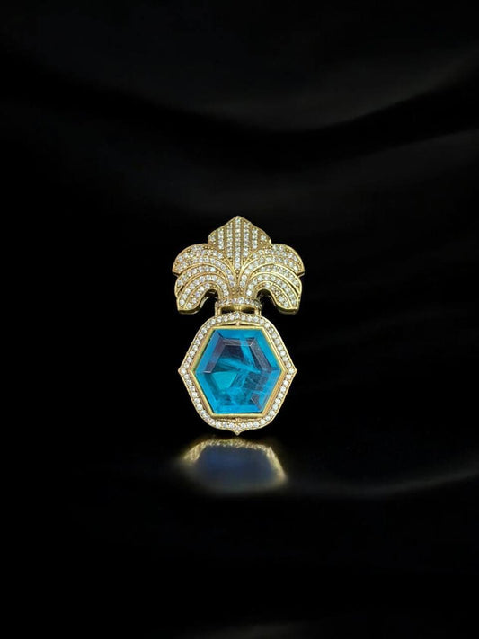 Azure Royale Blue Brooch