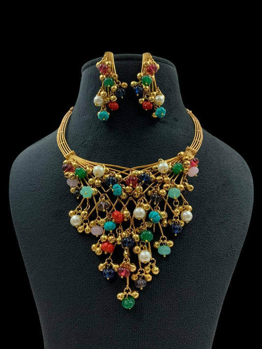 Aura Designer Statement Necklace Set