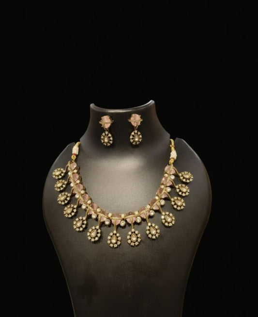 Pink Luxe Drop Necklace Set