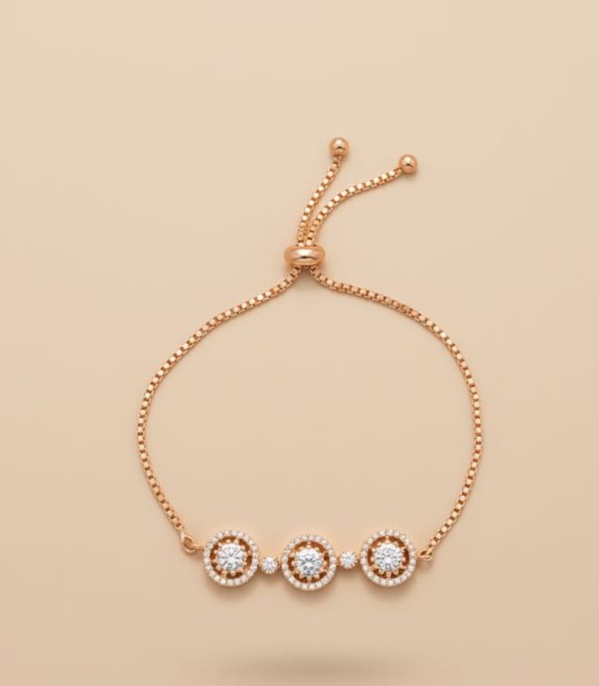 CZ Stones Bracelet Gold Plated