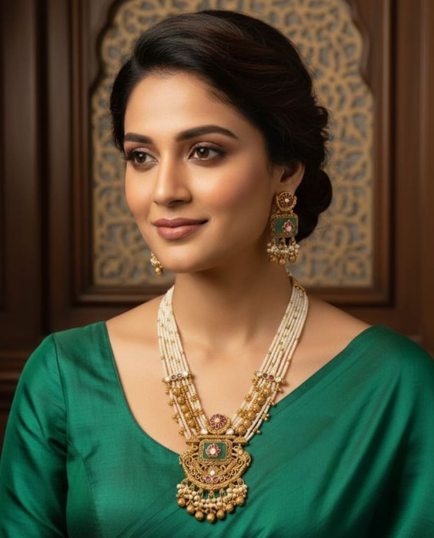 Rajwadi Heritage Bridal Necklace Set
