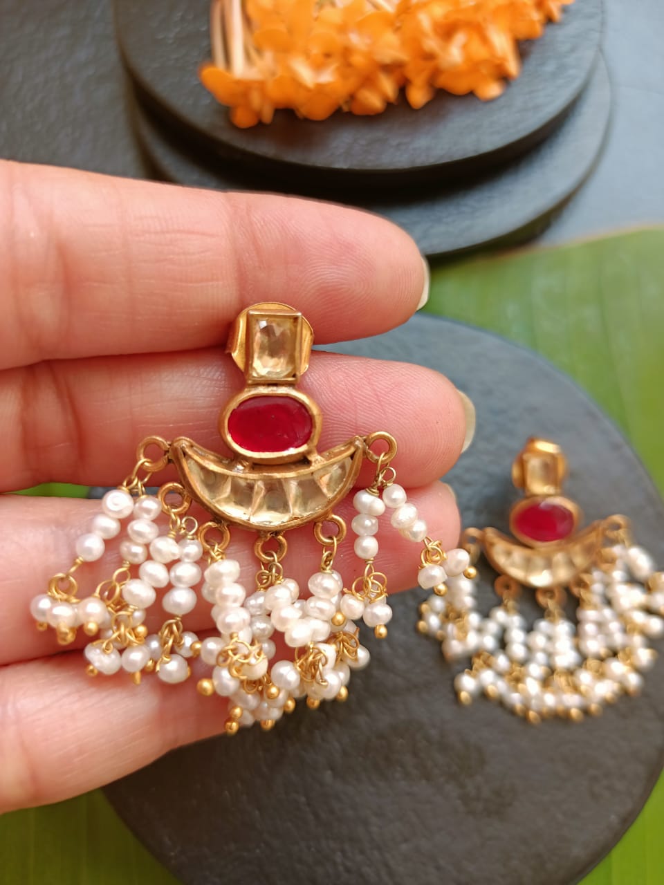 Shaya by CaratLane Earrings  Buy Shaya by CaratLane Leaf Of Faith Earrings  in Gold Plated 925 Silver Online  Nykaa Fashion